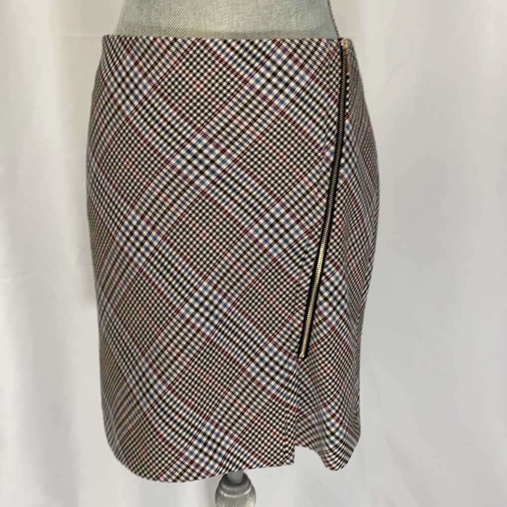WHBM Plaid Wool Pencil Skirt Size 0